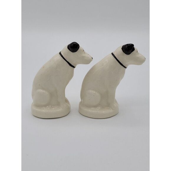 RCA Nipper dog Salt Pepper Shaker W/ Cork Stoppers - Picture 2 of 7
